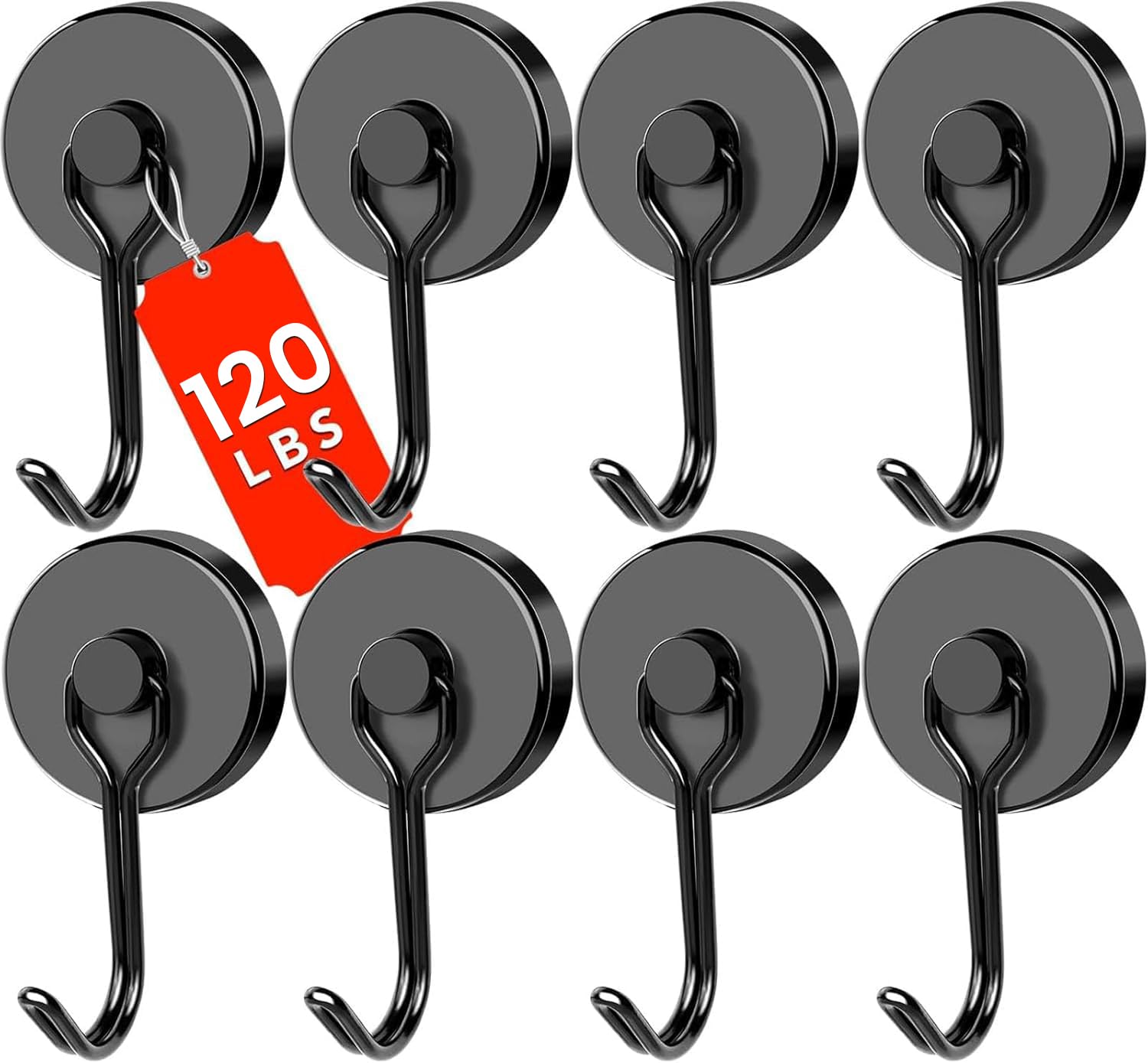 DIYMAG Magnetic Hooks,120LBS Heavy Duty 8 Pack 2026 Cruise Ship Essentials | Str