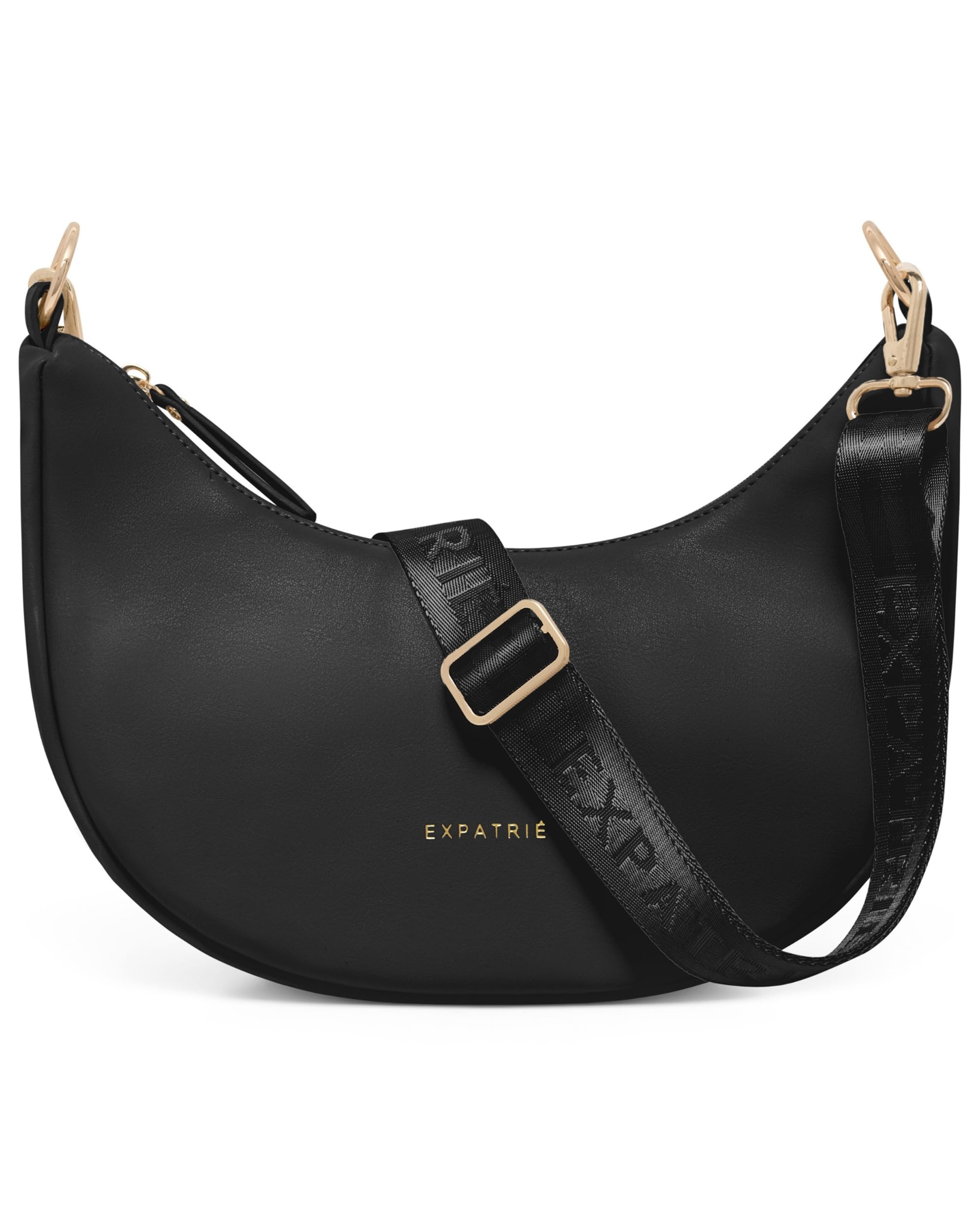 Expatrié Lea Small Women's Shoulder Bag - Half Moon Bag Shoulder Bag - Crossbody