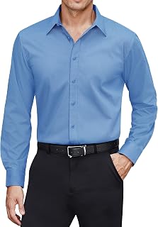 J.VER Pantalones de Pijama Button Down Collar Shirt for Men