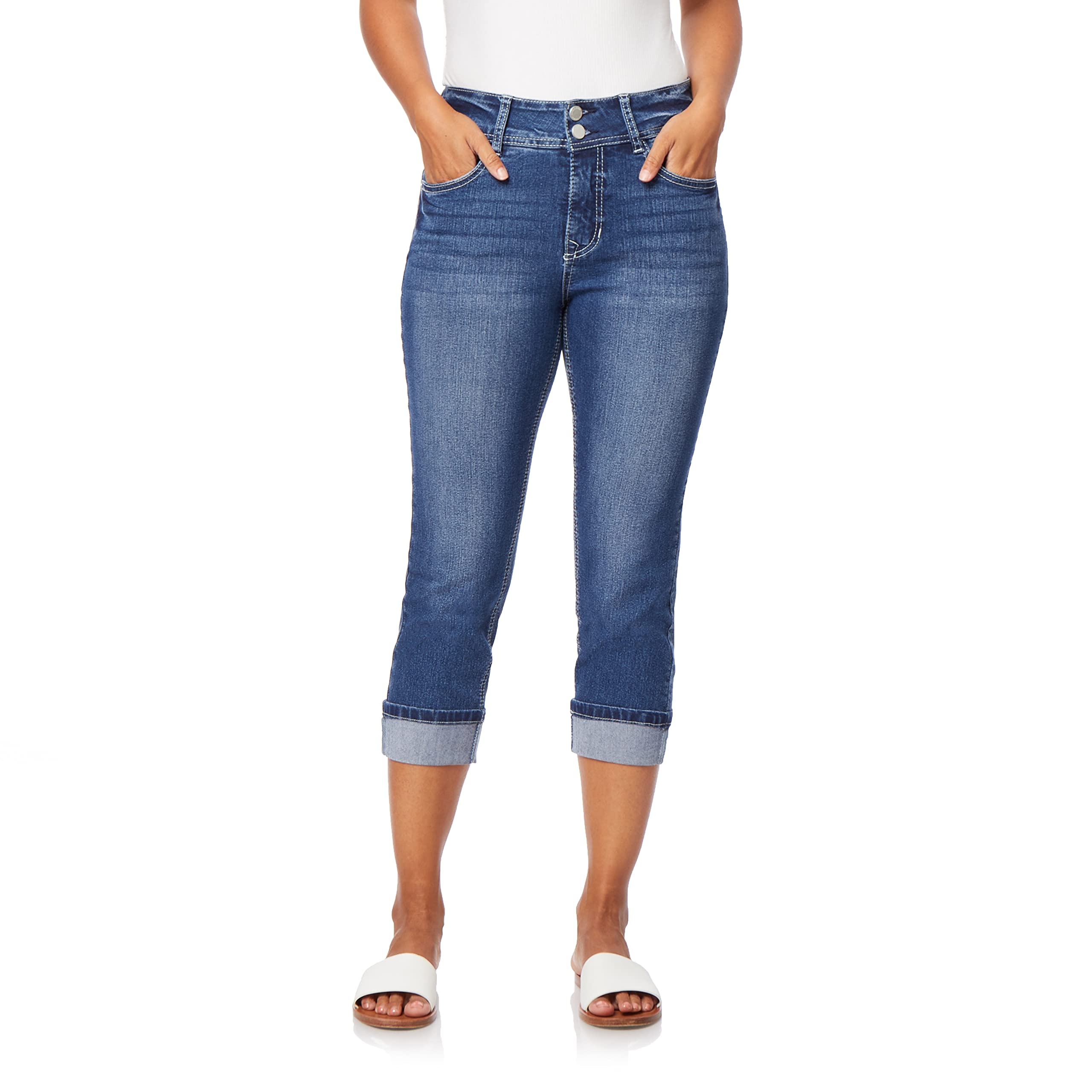 ANGELS Forever Young Women's Curvy Crop Jeans