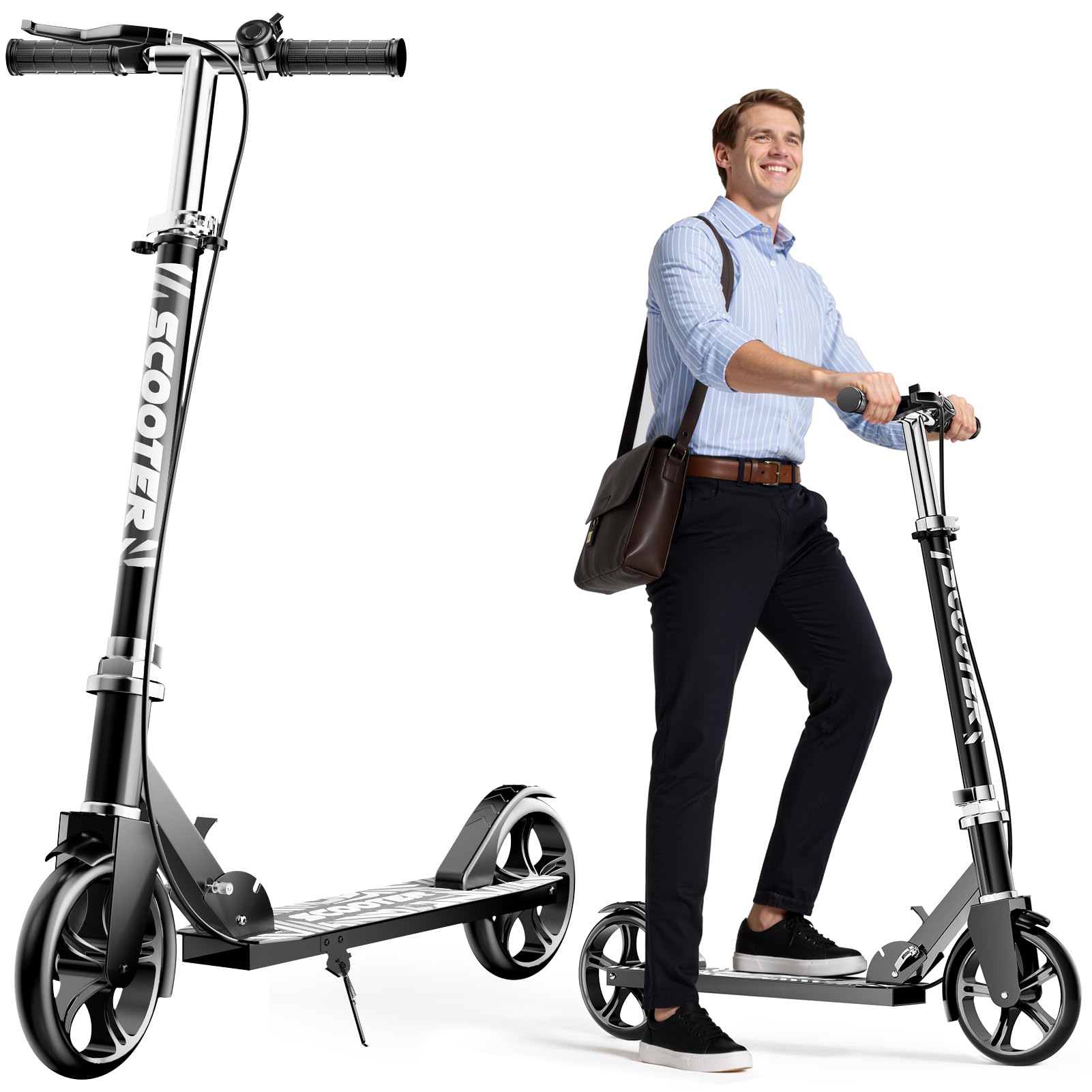 Scooters for Kids 8-12, Teens & Adults - Lightweight, Foldable, 8-Inch Big Wheel