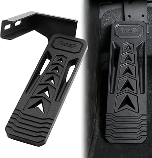 HOZHEM Dead Pedal Foot Rest Pad Aluminum Alloy | Compatible with Jeep Wrangler JK JL JLU Gladiator JT 2007-2025,Thickened Foot Rest Pedal for Driver Left Side Kick Panel