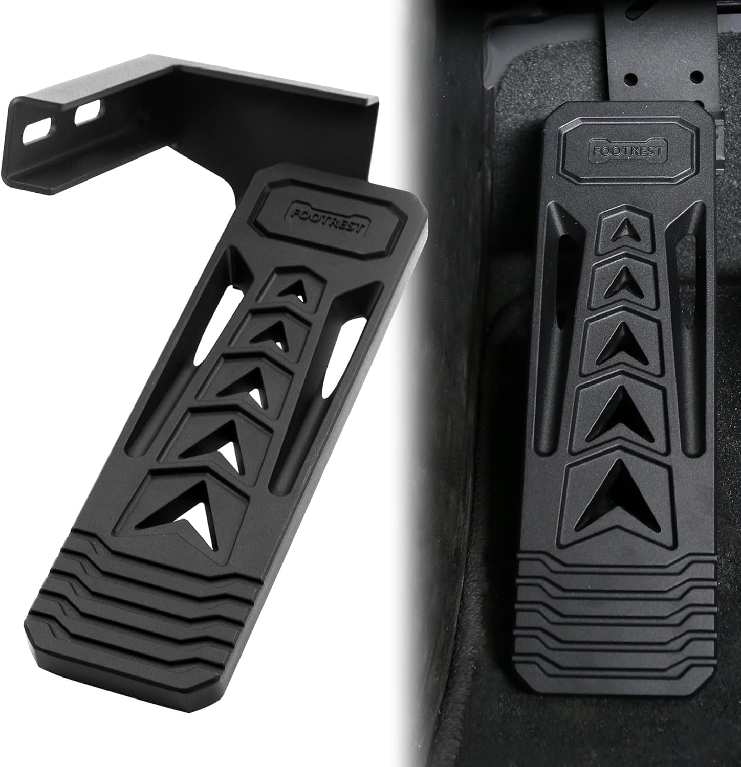 HOZHEM Dead Pedal Foot Rest Pad Aluminum Alloy | Compatible with Jeep Wrangler J