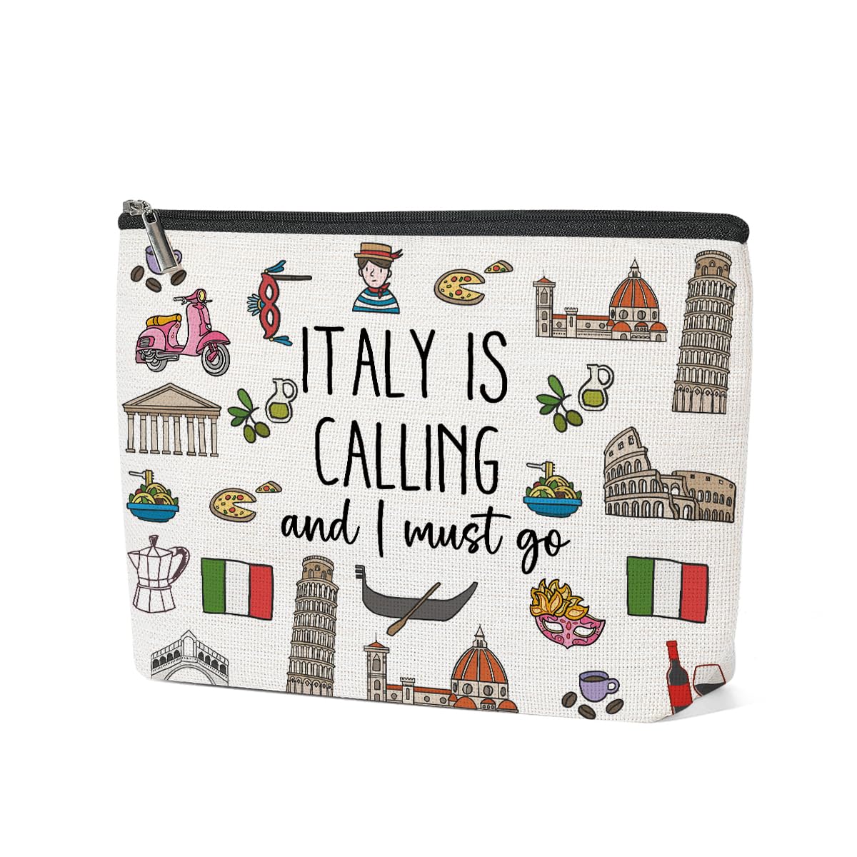 Makeup Bag, Portable Cosmetic Bag Funny Travel Organizer, Camping Themed Makeup 