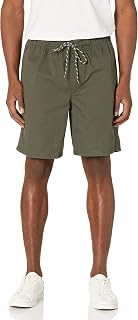 Amazon Essentials 8" Loose Fit Cotton Shorts with Elastic Waist and Drawstrings Men