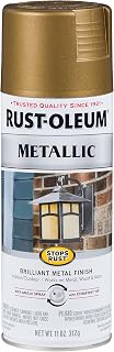 Rust-Oleum Stops Rust Metallic Spray Paint, Champagne Bronze | Rust Resistant, Indoor and Outdoor, Beautiful Finish on Metal, Wood and More, Sprays from Any Angle