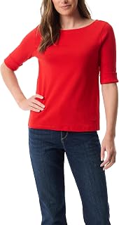 Gloria Vanderbilt Alanis Boat Neck Knit Tee Shirt with Elbow Sleeves Standard Alanis Boat Neck Knit Tee Shirt with Elbow Sleeves Standard Women's