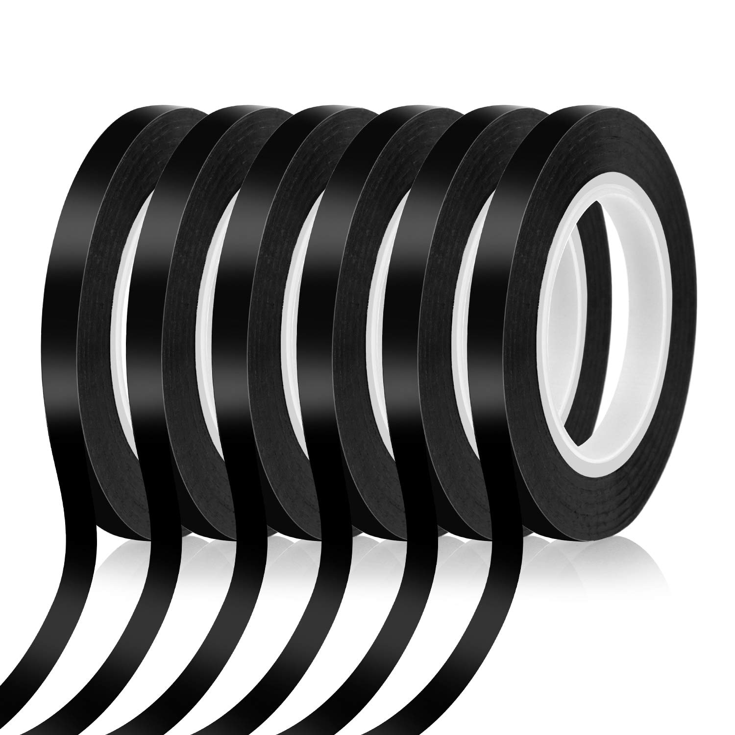 Audab 6 Rolls 1/4 Pinstripe Tape Vinyl Chart /White Board Tape Lines Dry Erase W