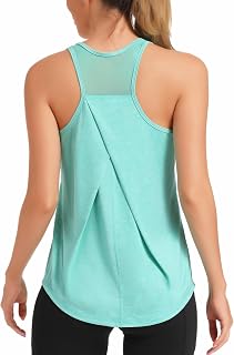 Women's Gym Top Sleeveless Mesh Yoga Running Athletic Shirts