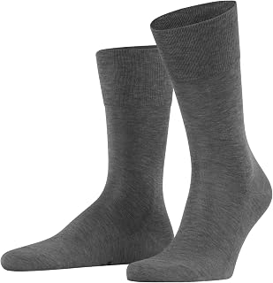 FALKE Tiago Men's Cotton Socks with Scottish Thread White Black More Colours Thin Light Plain No Pattern for All Occasions Summer or Winter 1 Pair