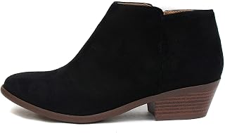 Soda Mug - Western Inspired Bootie w/Zipper and Chucky Low Stacked Heels
