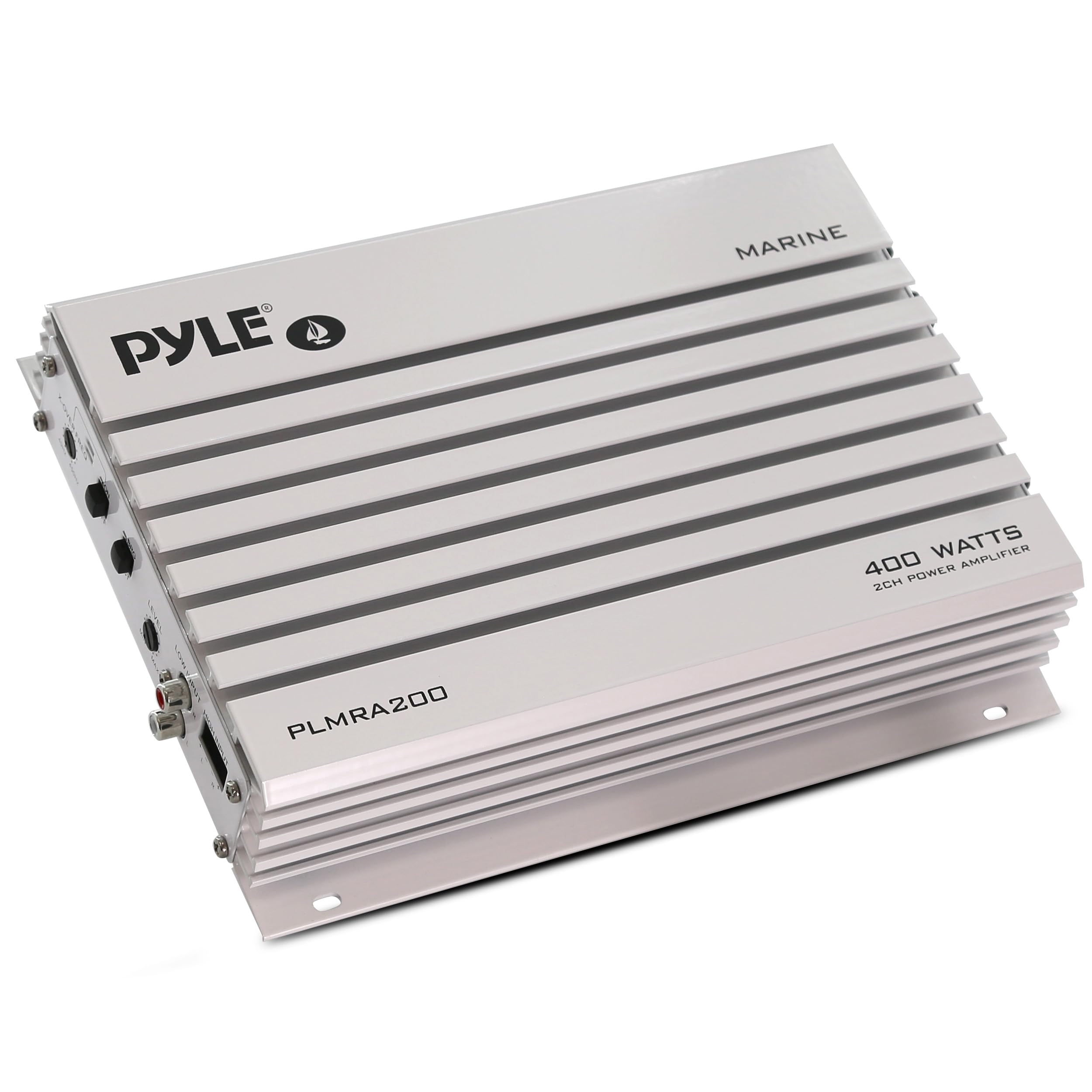 Pyle Hydra Marine Amplifier Upgraded Elite Series 400 Watt 2 Channel Bridgeable 