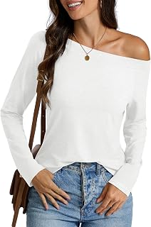 EasyGala Women Off Shoulder Tops Long Sleeve Shirts Sexy Tops Casual Loose Fit Fashion Clothes 2025