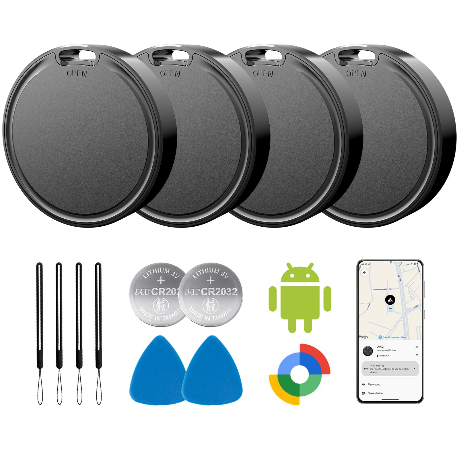 Air Tags for Android,Air Tags-4 Pack Android,Android Tracker Tags,2 Year Battery