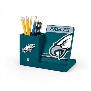 SOAR NFL Official Wireless Charging Stand and Desktop Organizer Cup - 10W Fast Charge Power