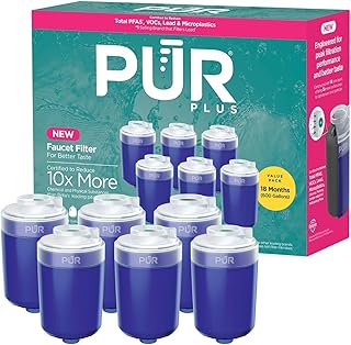 PUR Plus Faucet Mount Water Filter Replacement with Mineral Core for Great Taste, 6 Pack