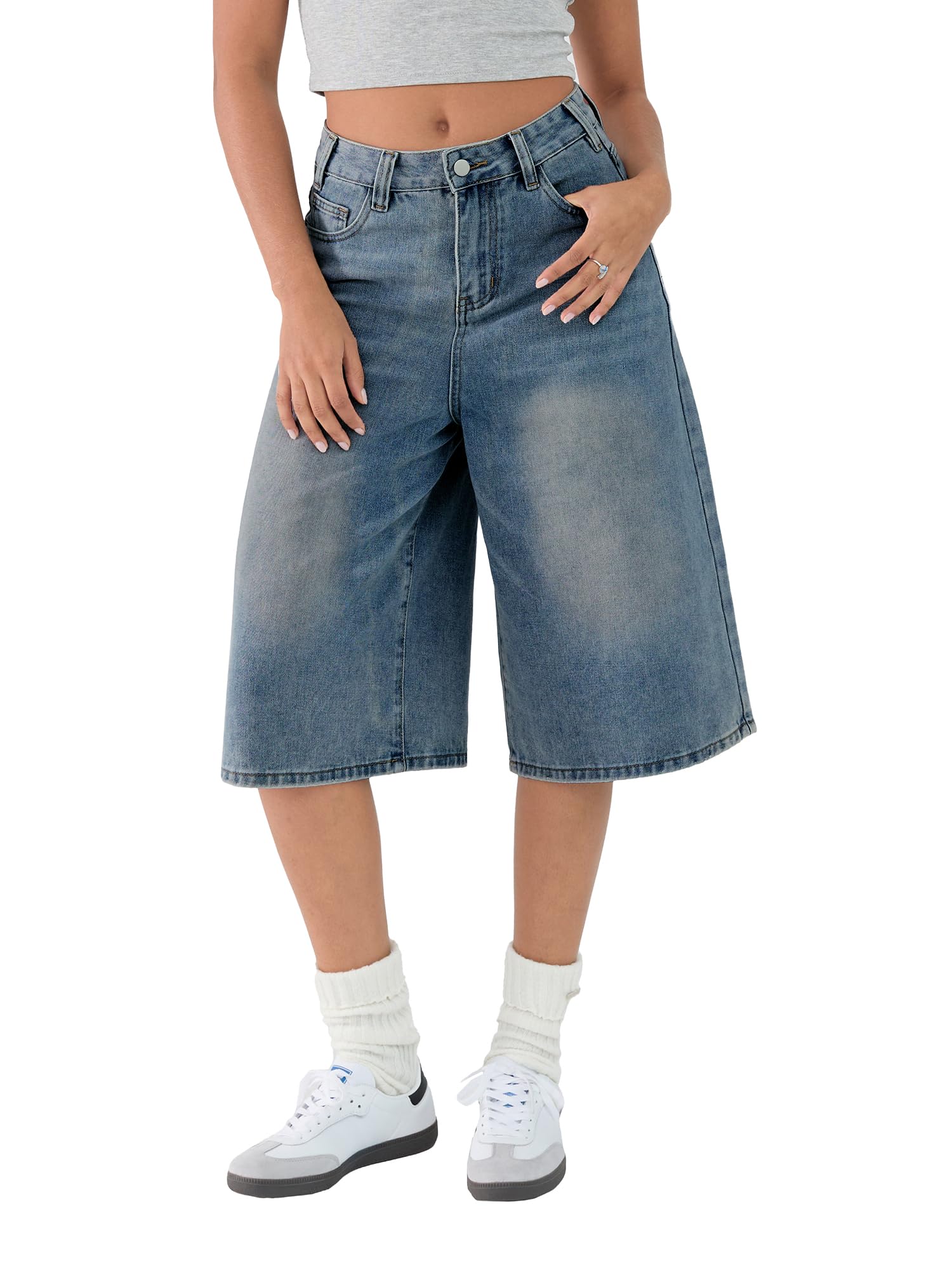 EMMIOL Pantaloncini da donna Jean Jorts larghi larghi in jeans 2025 Estate Trend