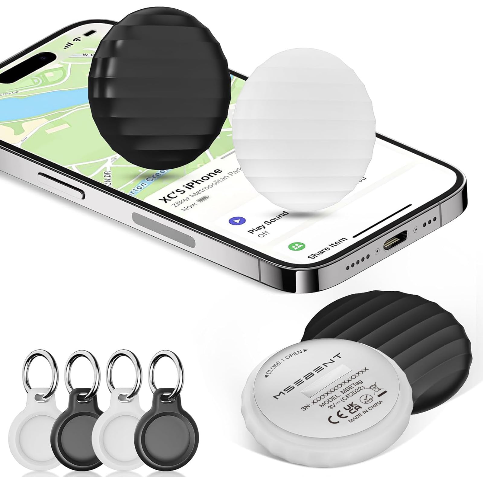 Air  Tags-4 Pack, Apple Find My Item Finders for Luggage(iOs Only) | MFi Certifi