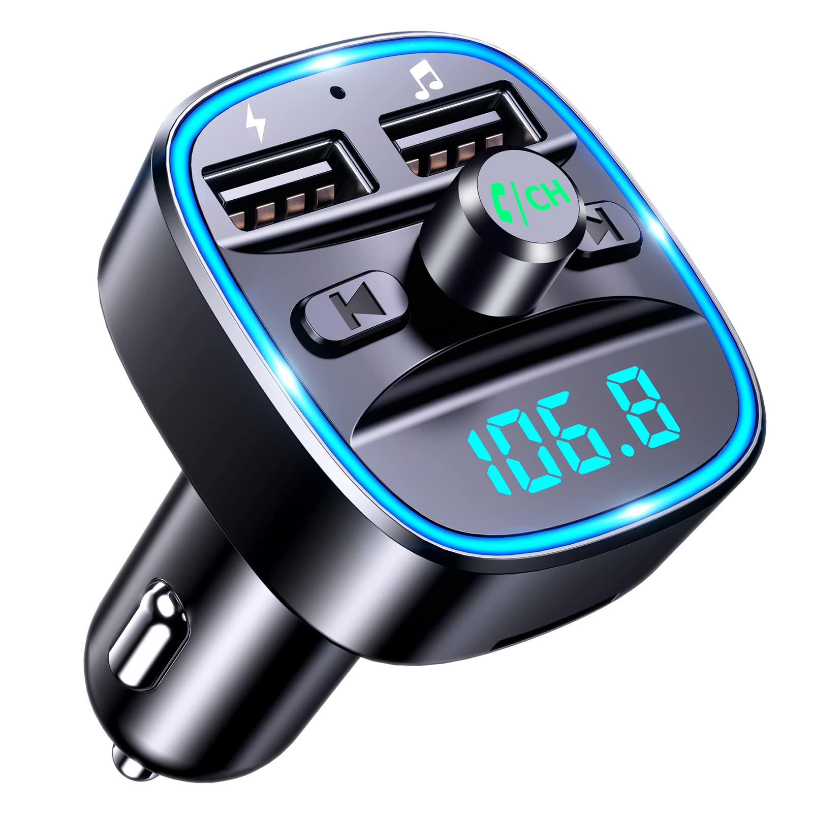 Mohard Bluetooth 5.3 Car Adapter, Bluetooth FM Transmitter for Car MP3 | Vehicle