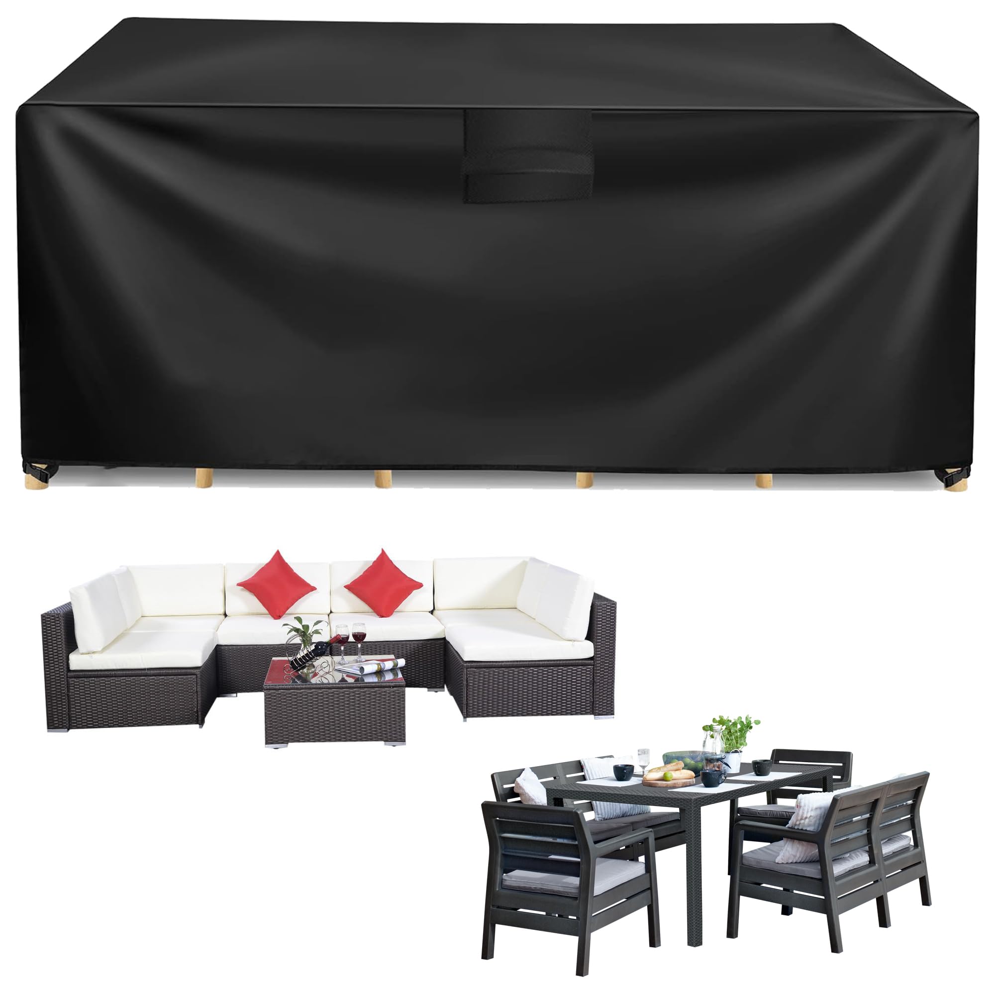 Heavy Duty Garden Furniture Covers 180*120*74CM Garden Sofa Cover Waterproof 420