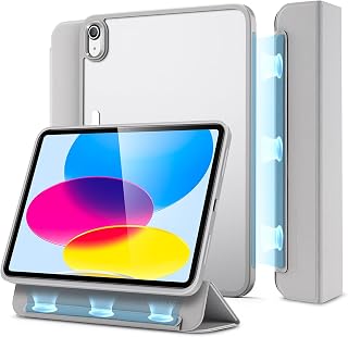 ESR iPad 11th Generation Case (A16, 2025) iPad 10th/11th Generation (2022/2025) Dedicated Tri-fold Case Hybrid Protection Detachable Magnetic Cover Slim and Lightweight Gray