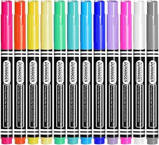 DumanAsen New Version 12pcs Chalk Pens for blackboard, Liquid Chalk pens for Chalkboard and Glass, Acrylic Calendar Planning Board, Whiteboard pens for Window Christmas Halloween, Chalk Pens 12 Pcs