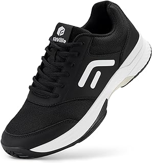 FitVille Wide Tennis Shoes, Men's, Tennis Shoes, Wide, 2E, 4E, All-Court, High Grip, Lightweight, Breathable, Beginners, High Instep