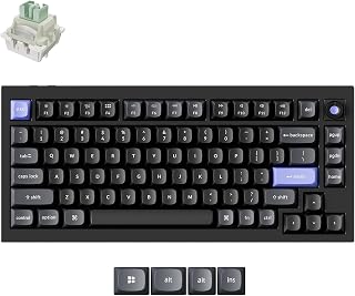Keychron Q1 HE Wired 8000Hz Hall Effect Magnetic Keyboard, Rapid Trigger Ultra-Fast Lime Linear Switch Keyboard Hot Swappable, 75% Layout Aluminum, Custom RGB for Mac Windows Linux - Black