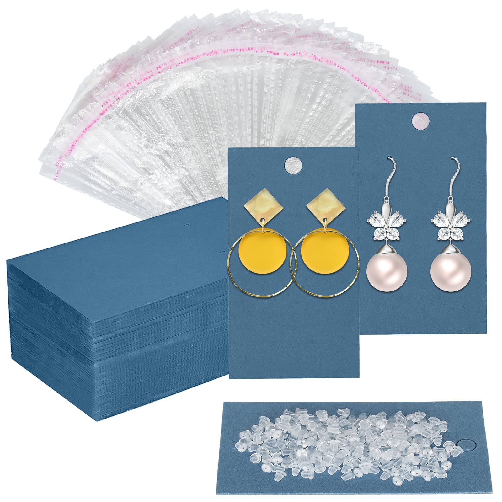 Twavang Blue Earring Display Cards Set 3.5" x 2"