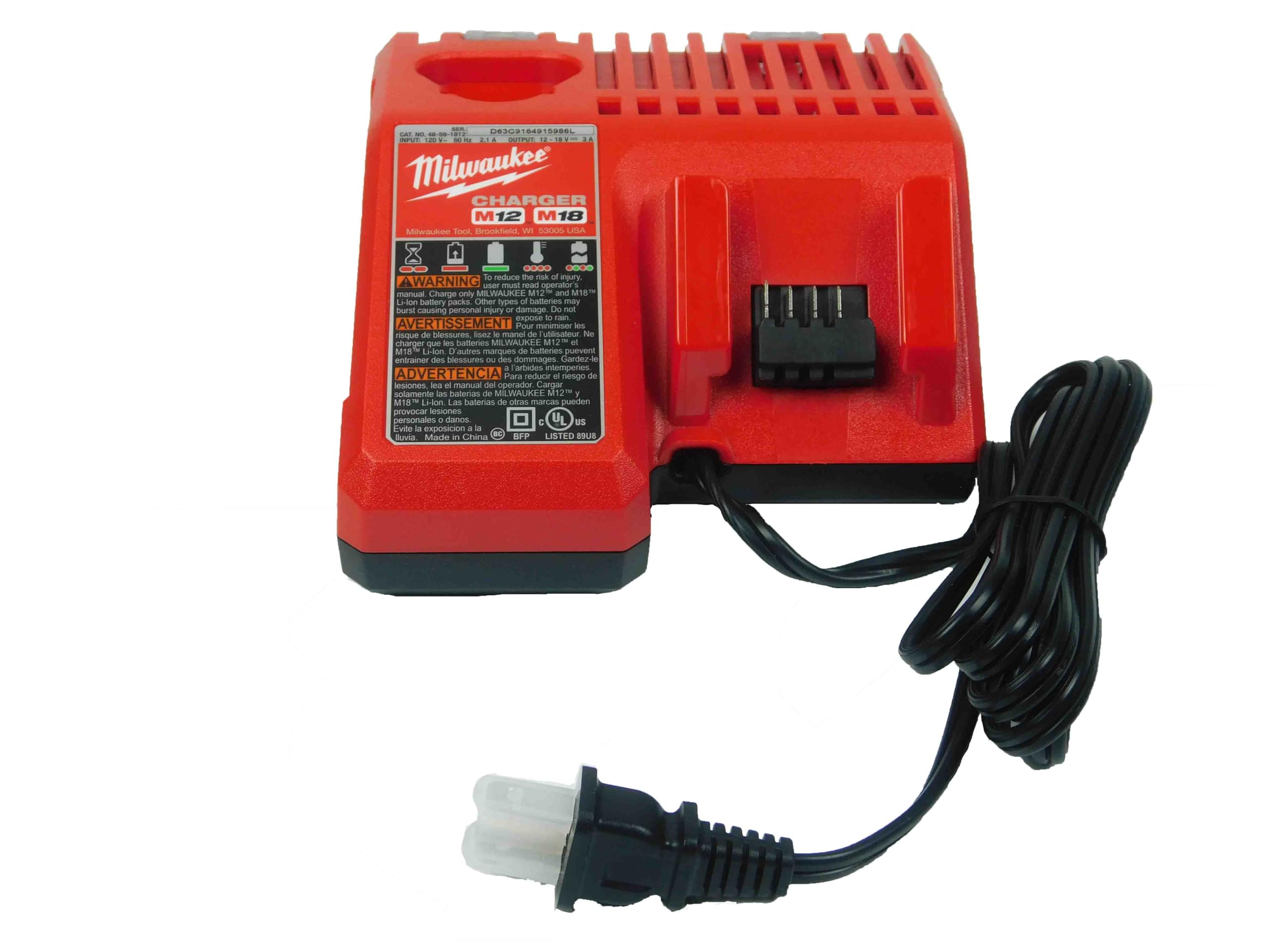 Milwaukee 48-59-1812 M18 and M12 Multi-Voltage Battery Charger