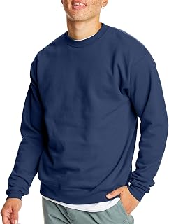 Hanes Comfortblend Ecosmart Men's Fleece Crewneck Sweatshirt, Cotton Blend, Men's 1 or 2 Pack (Pack of 2)