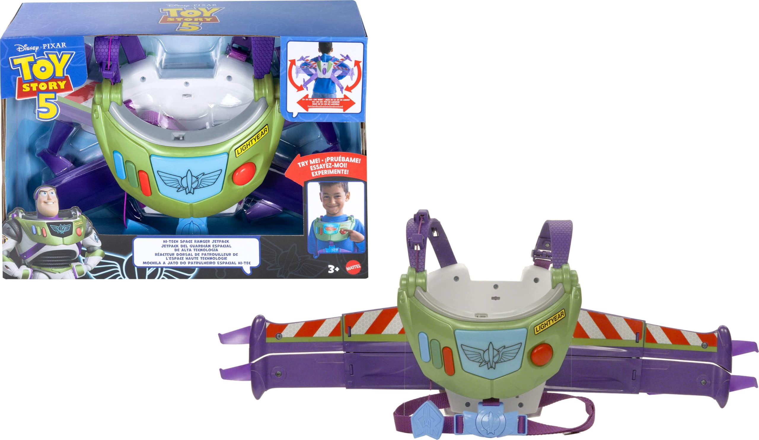 Mattel Disney and Pixar Toy Story 5 Hi-Tech Space Ranger Jetpack, Kids Role Play