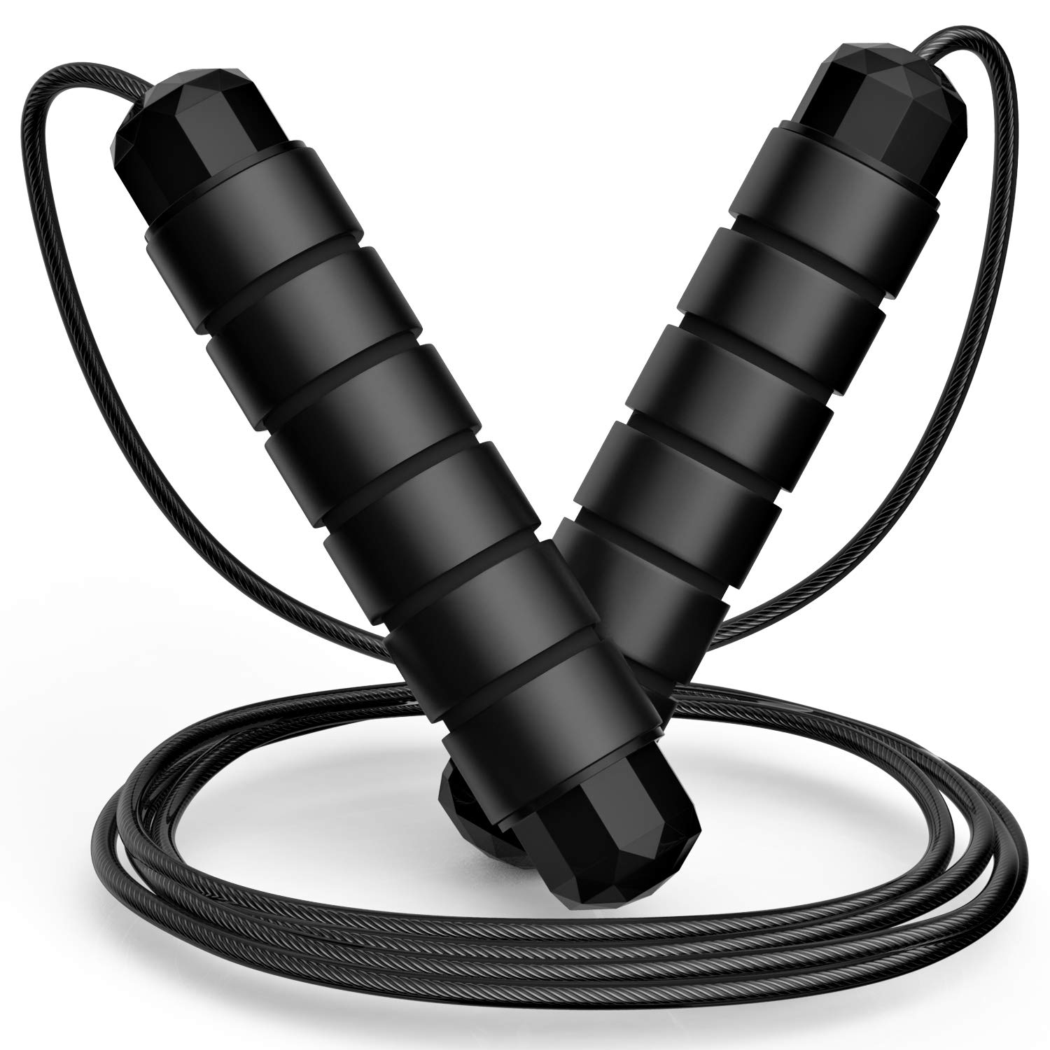 Jump Rope, Tangle-Free Rapid Speed Jumping Rope Cable with Ball Bearings for Wom