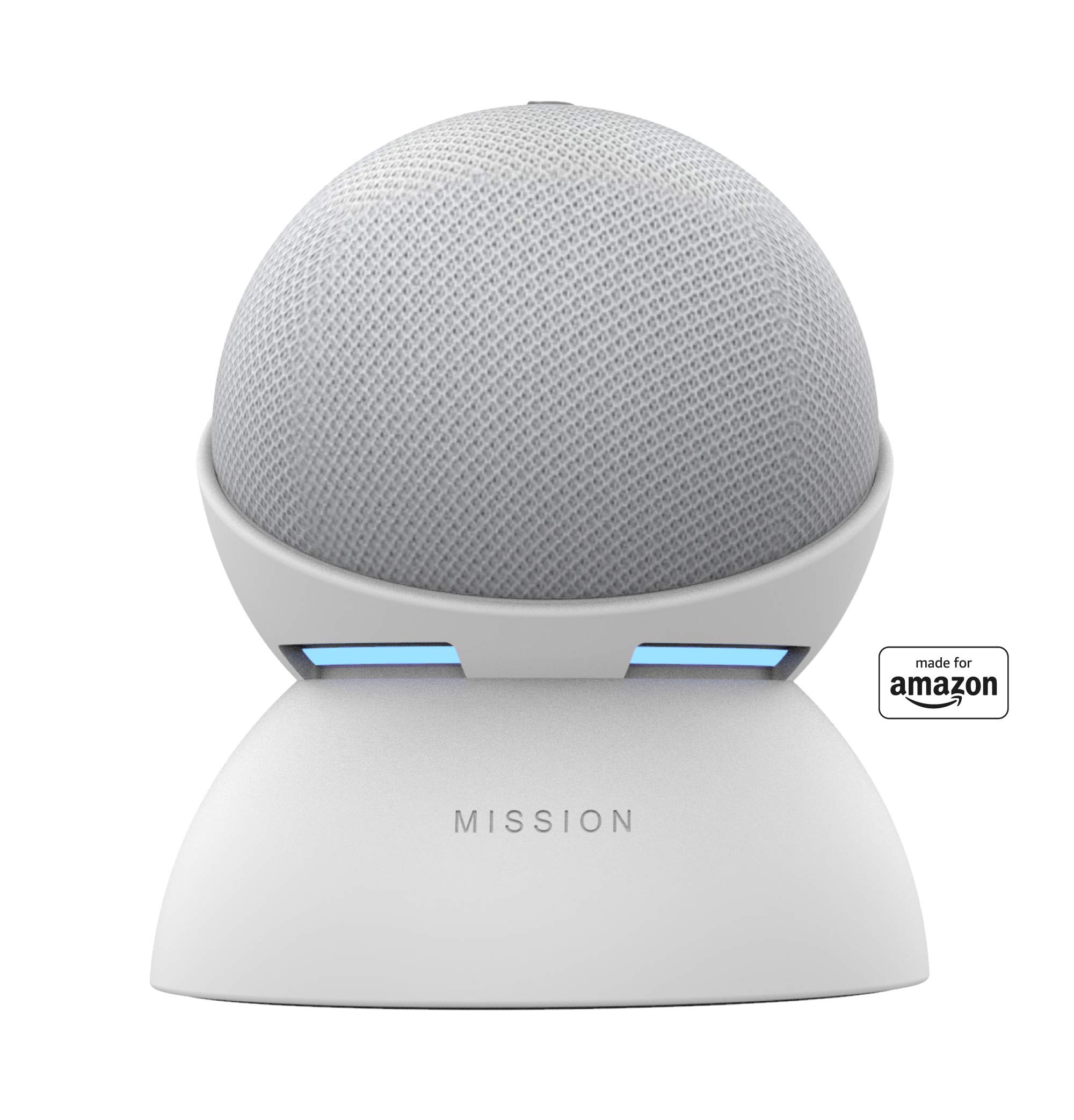 Made for Amazon Battery Base, in White for Echo Dot (4th generation) Not compati