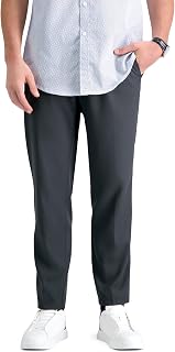 Haggar Men's The Active Series Slim Fit Flat Front Pant Casual