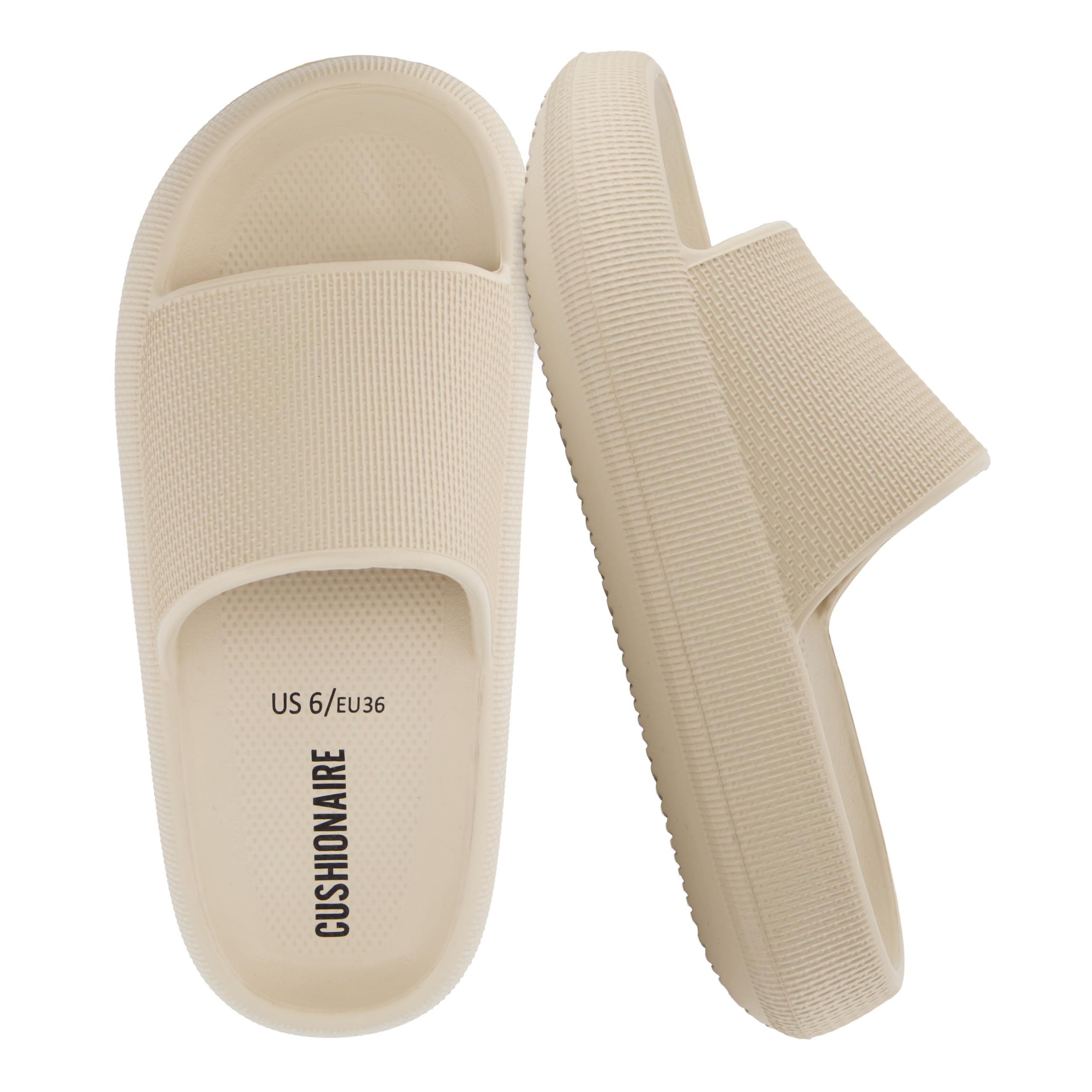 CUSHIONAIRE Women's Feather Cloud Recovery Slide Sandal + Comfort