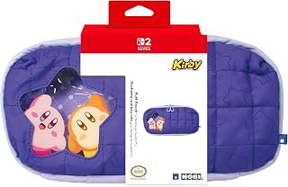 HORI Puff Pouch (Kirby & Waddle Dee) for Nintendo Switch 2 - Soft Carrying Bag for Switch 2 - Officially Licensed by Nintendo