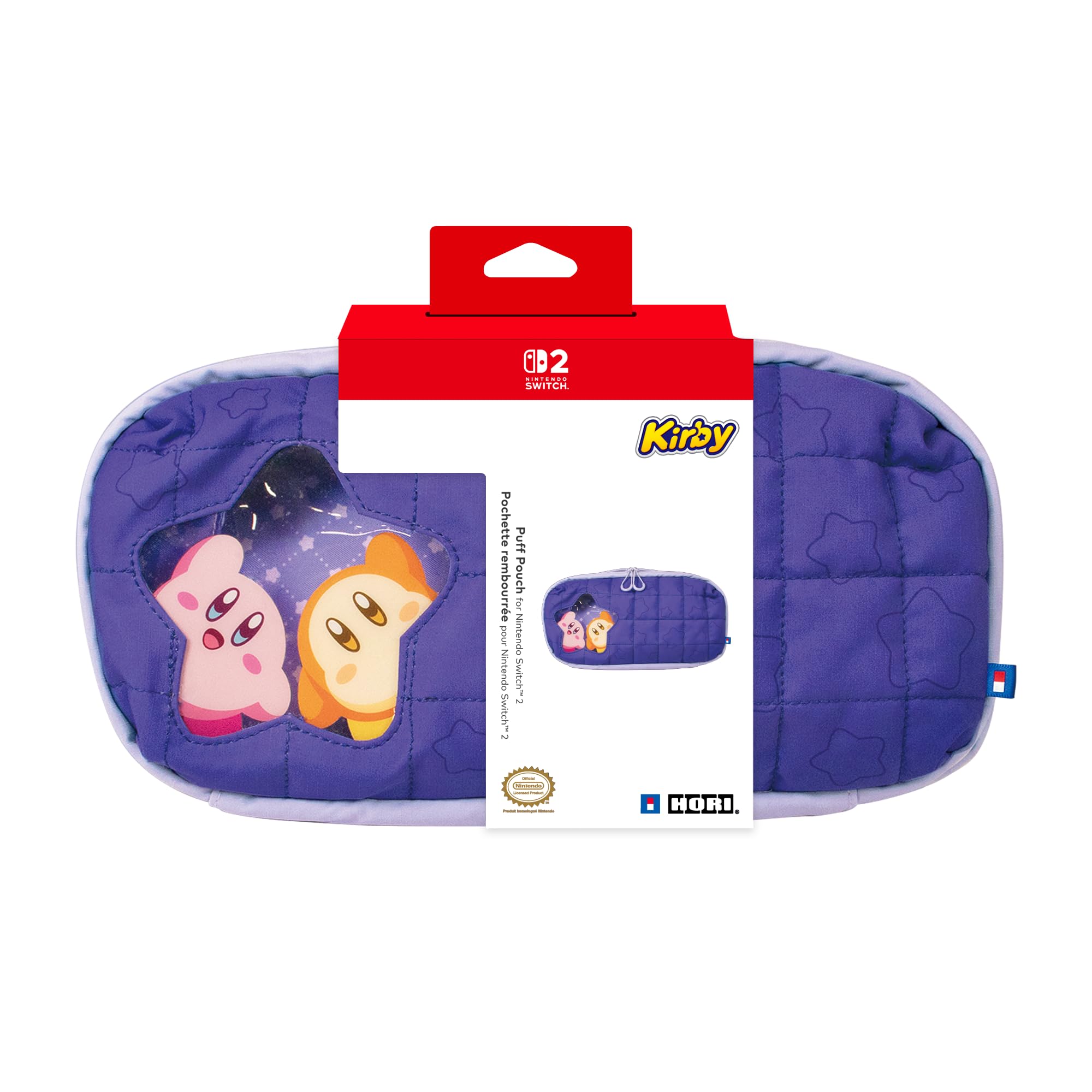 HORI Puff Pouch (Kirby & Waddle Dee) for Nintendo Switch 2 - Soft Carrying Bag f