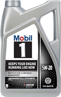 Mobil 1 Advanced Full Synthetic Motor Oil 5W-20, 5 Quart | 10,000-Mile Protection | Triple Action Formula | Friction Reduction