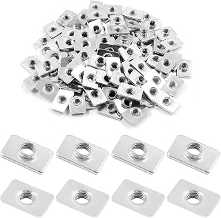 LifCratms M5 Flat Sliding T-Nuts, 100pcs, 2020 Series | T-Slot Nut, T Nut Accessories, For CNC Router Build Rail, For 3D Printer