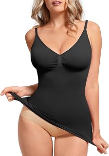 FeelinGirl Débardeur gainant pour femme - Débardeur amincissant - Compression sans couture - Col en V