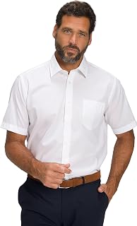 JP 1880 Men's Plus Size L-8XL Non-Iron Shirt, Business Collection, Kent Collar and Short Sleeve, Comfort Fit 804891