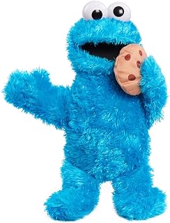 Just Play Sesame Street 13.5-inch Nom Nom Cookie Monster Plush with Sounds and Motion, Blue, Kids Toys for Ages 18 Month