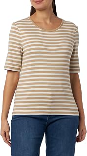 Gant Women's Slim Striped 1x1 Ribbed SS T-Shirt (Pack of 1)