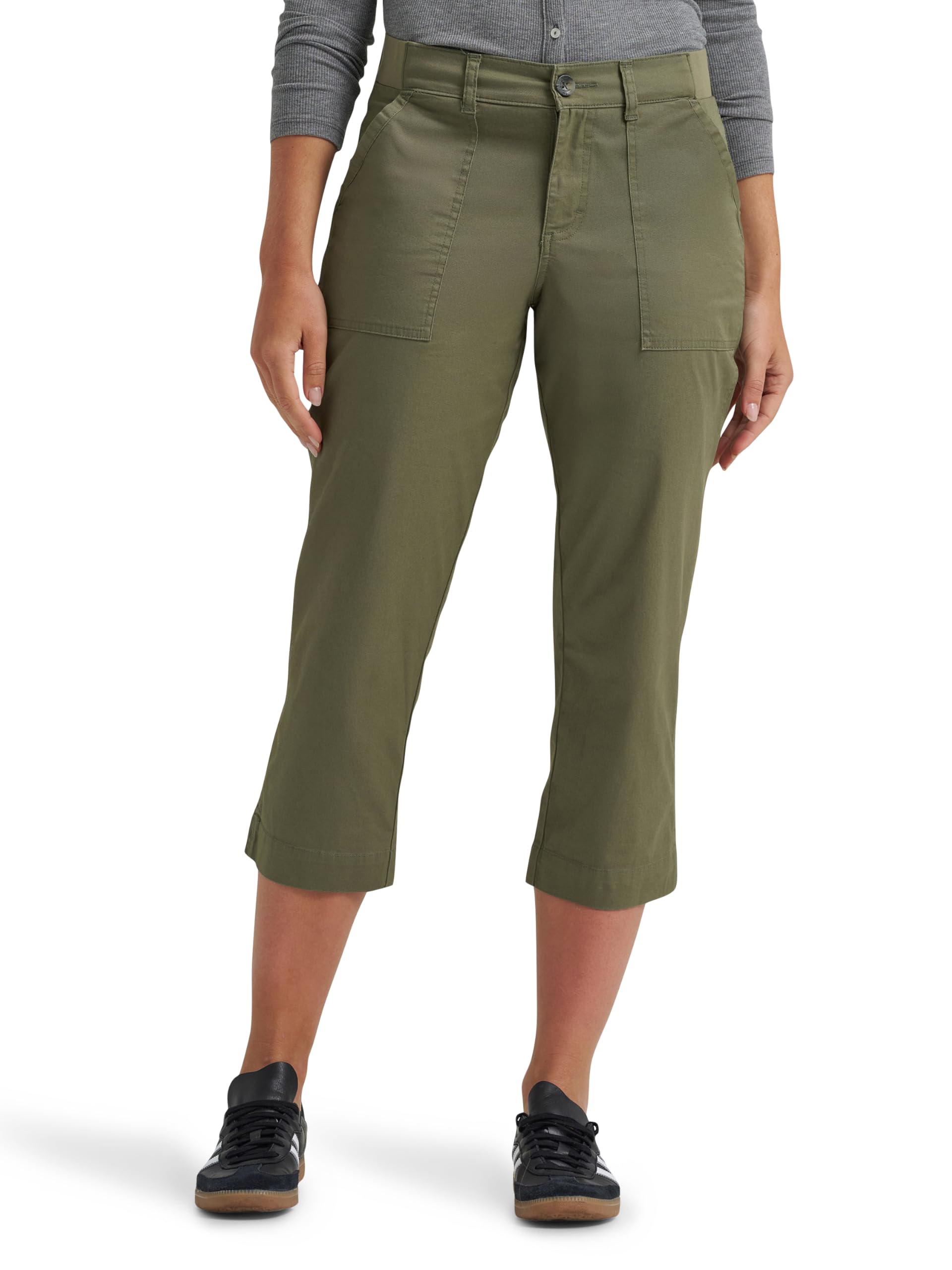 Lee Womens Ultra Lux Comfort with Flex-to-go Utility Capri PantPants