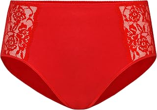 Teyli Women's High Waist Briefs Made of Soft Breathable Cotton Elegant and Comfortable High Quality Perfect for Any Look and Occasion with Lace Inserts on the Sides