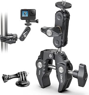 ULANZI Super Clamp Camera Clamp Mount Monitor 360° Ballhead Magic Arm Double Ball Head Adapter with 1/4"-20 & 3/8"-16 Thread for Canon Nikon DSLR Camera/Gopro/LED Lights/Ronin-M/Ronin MX/Freefly MOVI