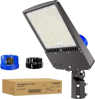 HYPERLITE LED Parking Lot Light - 300W 45,000lm UL Listed Led Parking Lot Lights Outdoor with Photocell - 5000K Slip Fitter Mount LED Pole Light for Street Barn Yard Driveway Stadium Roadway, 100-277V