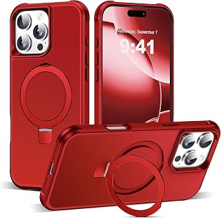 SKYLMW Compatible with iPhone 16 Pro Max Case with Invisible Magnetic O Ring Kickstand Military Grade for iPhone 16 ProMax 6.9 inch, Compatible with Mag-Safe,[Great