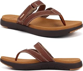 COFACE Flip Flops Women's Fashion Orthopaedic Leather Summer Beach Toe